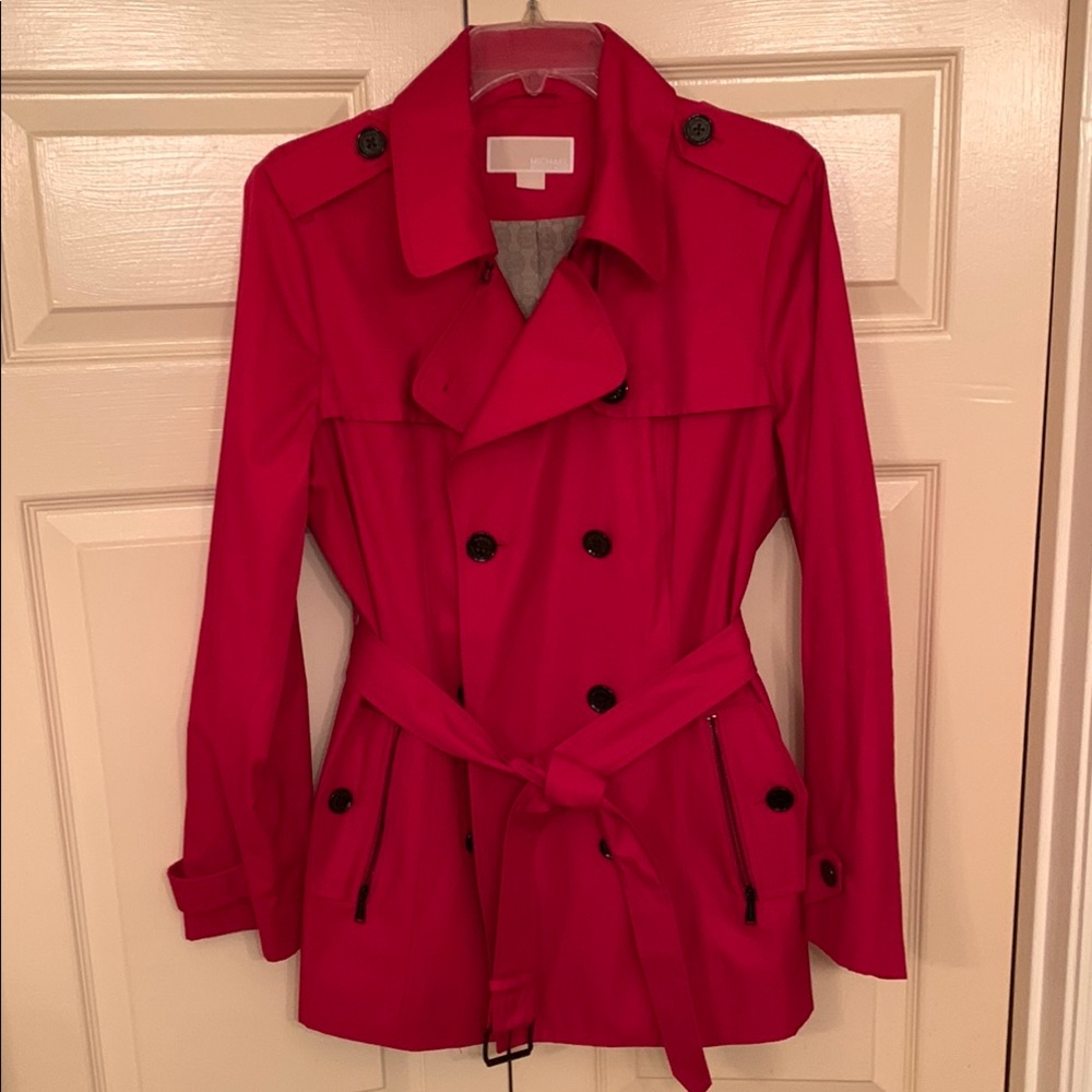 Michael Kors Red Trench Coat size L